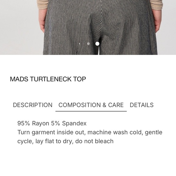 The Line by K Mads Beige Turtleneck Long Sleeve Top - Picture 7 of 7